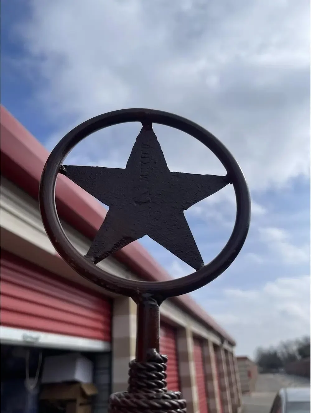 Vintage Iron Coat Rack Hat Stand Lone Star Western Texas Style Floor
